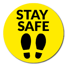 Stay Safe – Yellow 300mm x 300mm – DC Print